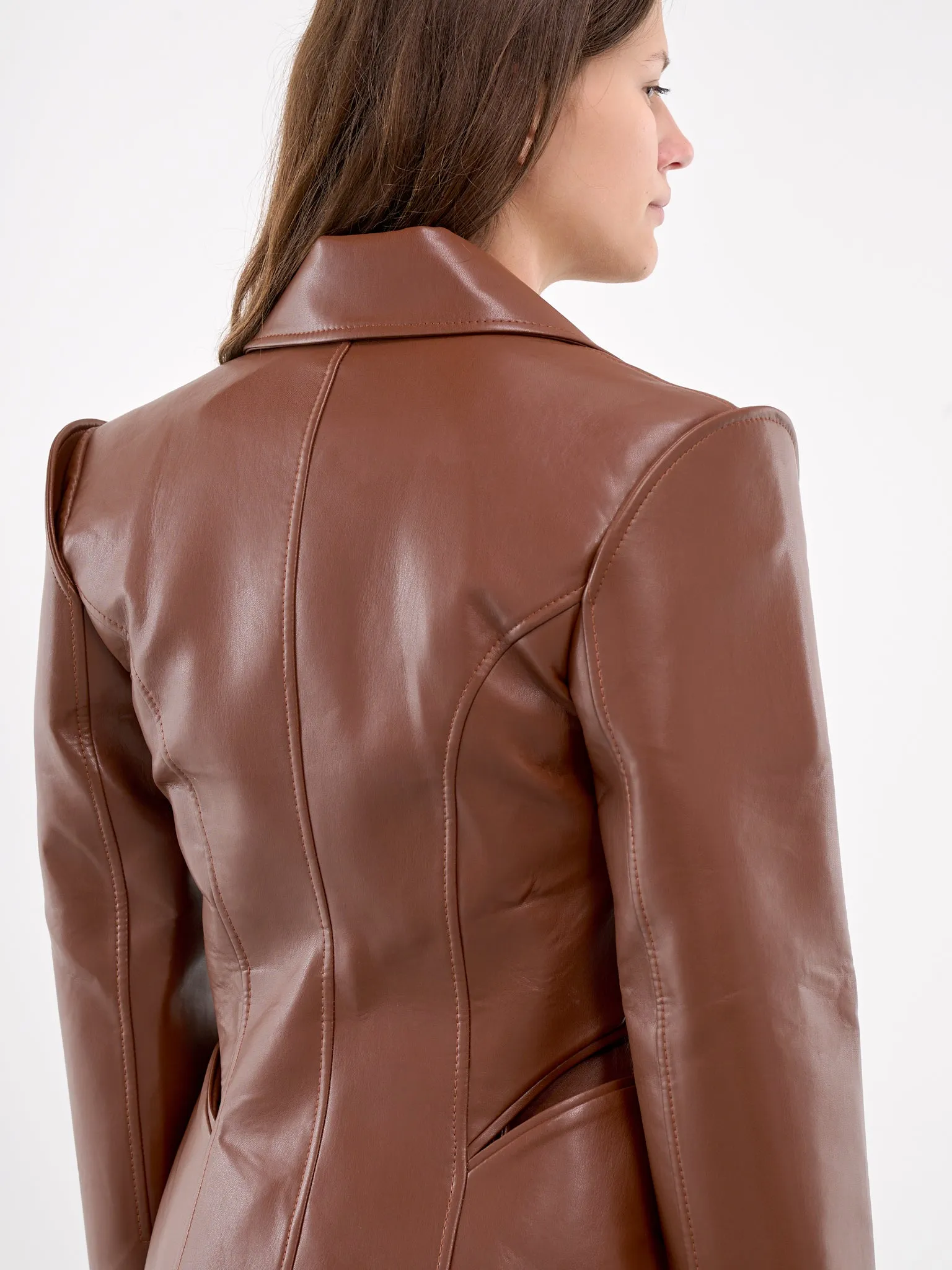 Side Cut Blazer (BZVLBR06-BROWN)