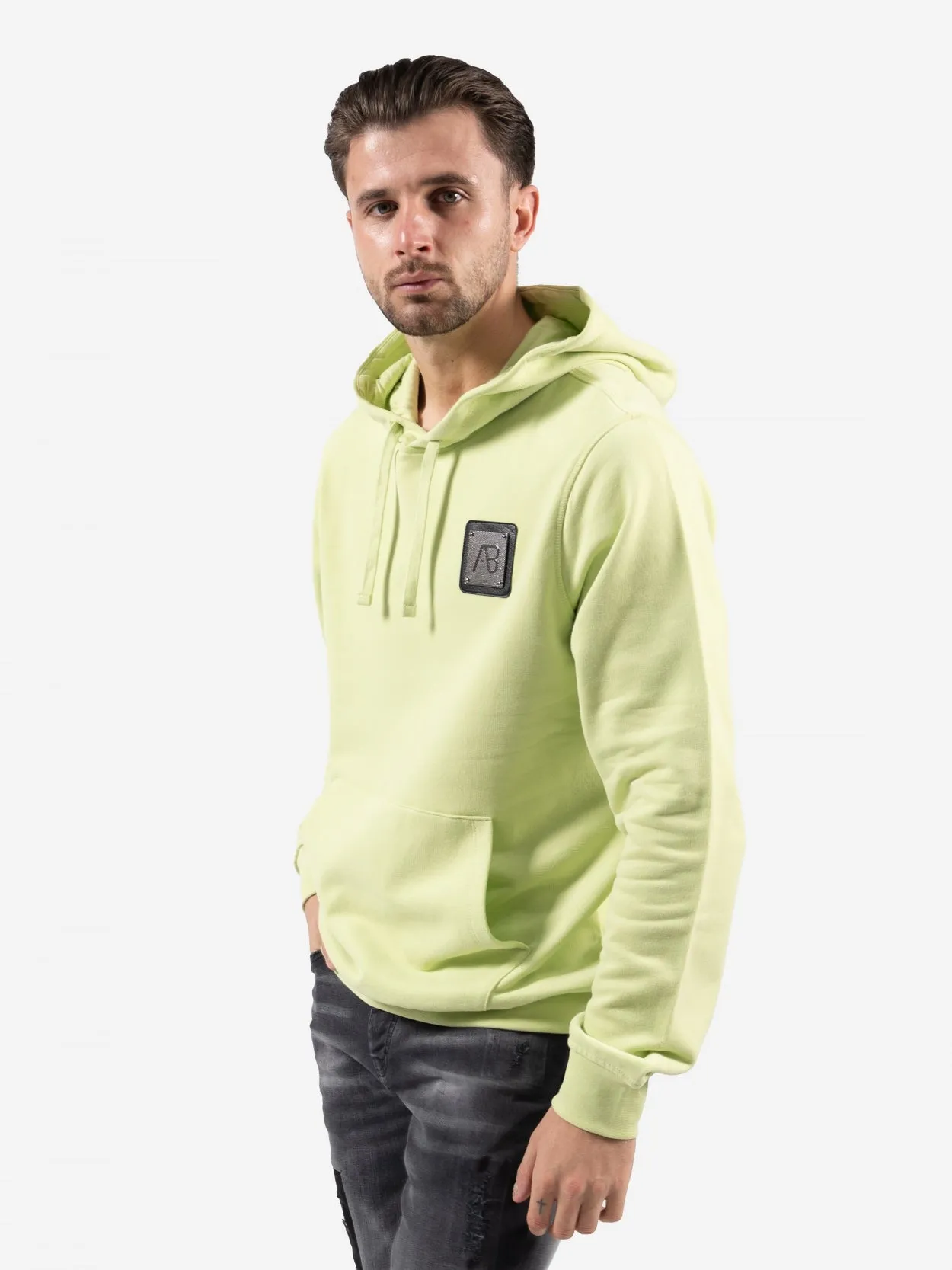 Slim-Fit Metal Hoodie | Lettuce Green