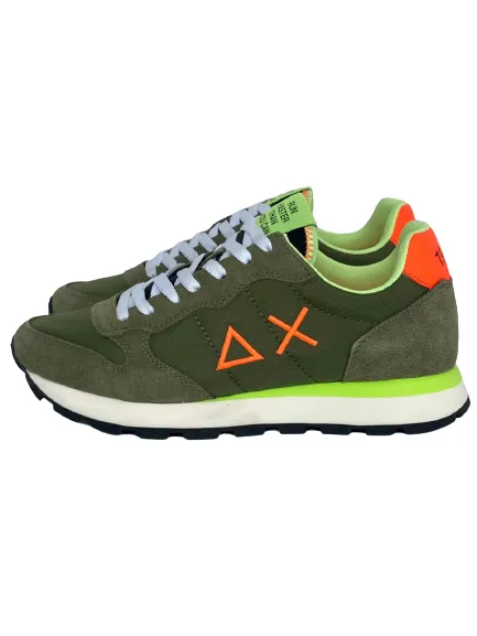 SNEAKERS UOMO MILITARE Z32102 TOM FLUO