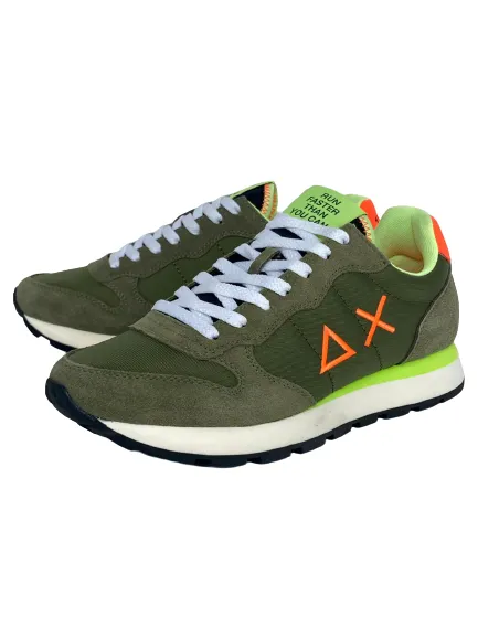 SNEAKERS UOMO MILITARE Z32102 TOM FLUO