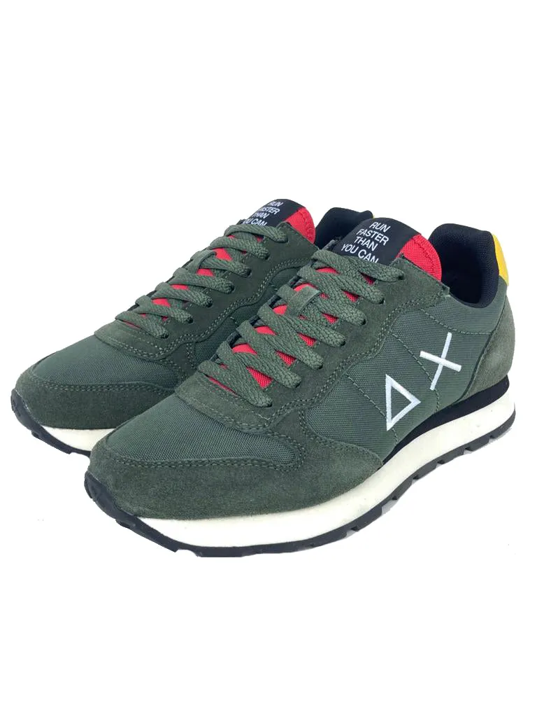 SNEAKERS UOMO VERDE MILITARE Z41101 TOM SOLID NYLON