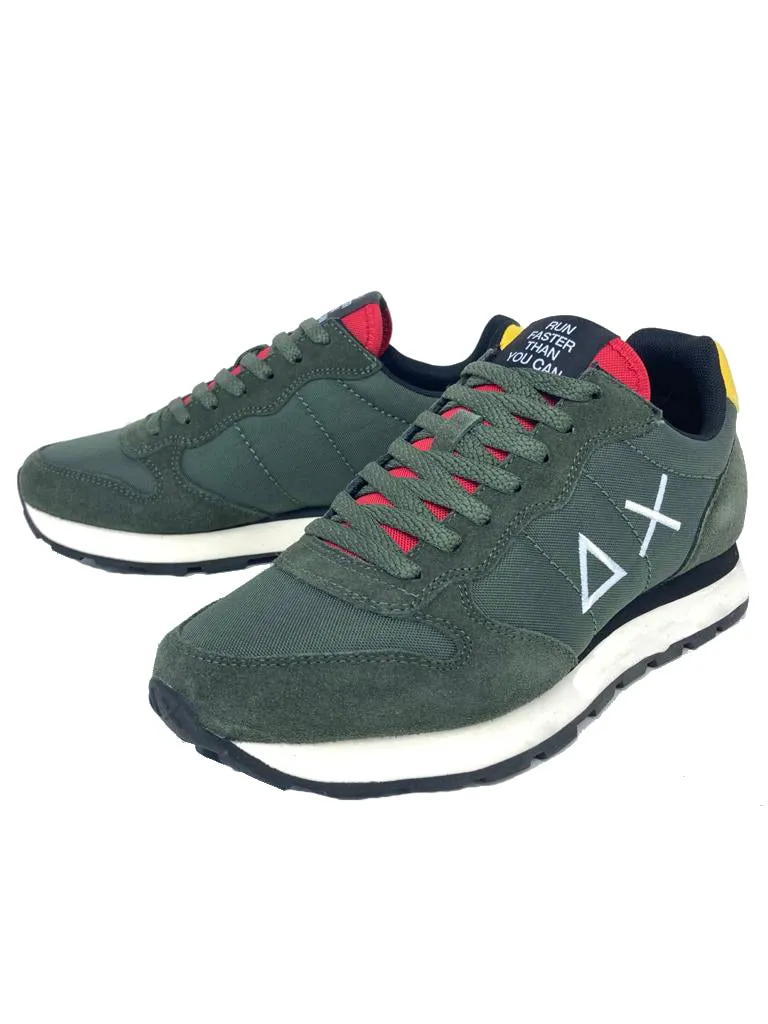 SNEAKERS UOMO VERDE MILITARE Z41101 TOM SOLID NYLON