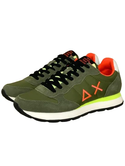 SNEAKERS VERDE MILITARE Z34102 TOM FLUO