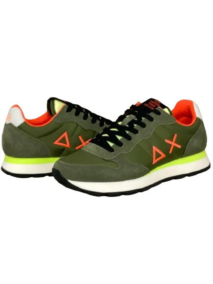 SNEAKERS VERDE MILITARE Z34102 TOM FLUO