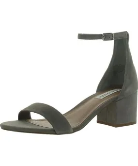 Steve Madden Irenee Womens Faux Leather Ankle Strap Heels