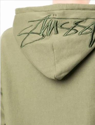 STUSSY  |Collaboration Long Sleeves Cotton Logo Skater Style Hoodies