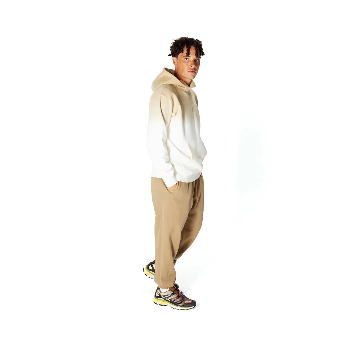 Taikan   Custom Hoodie Dip-Dye Tan/Cream