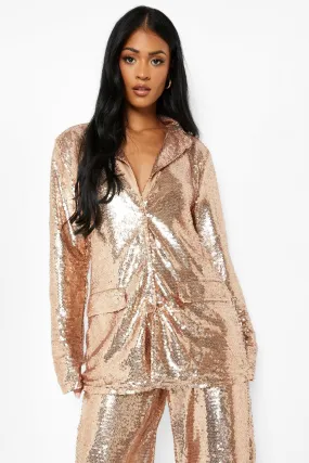 Tall Oversized Sequin Blazer