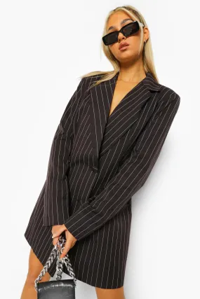 Tall Pinstripe Longline Blazer