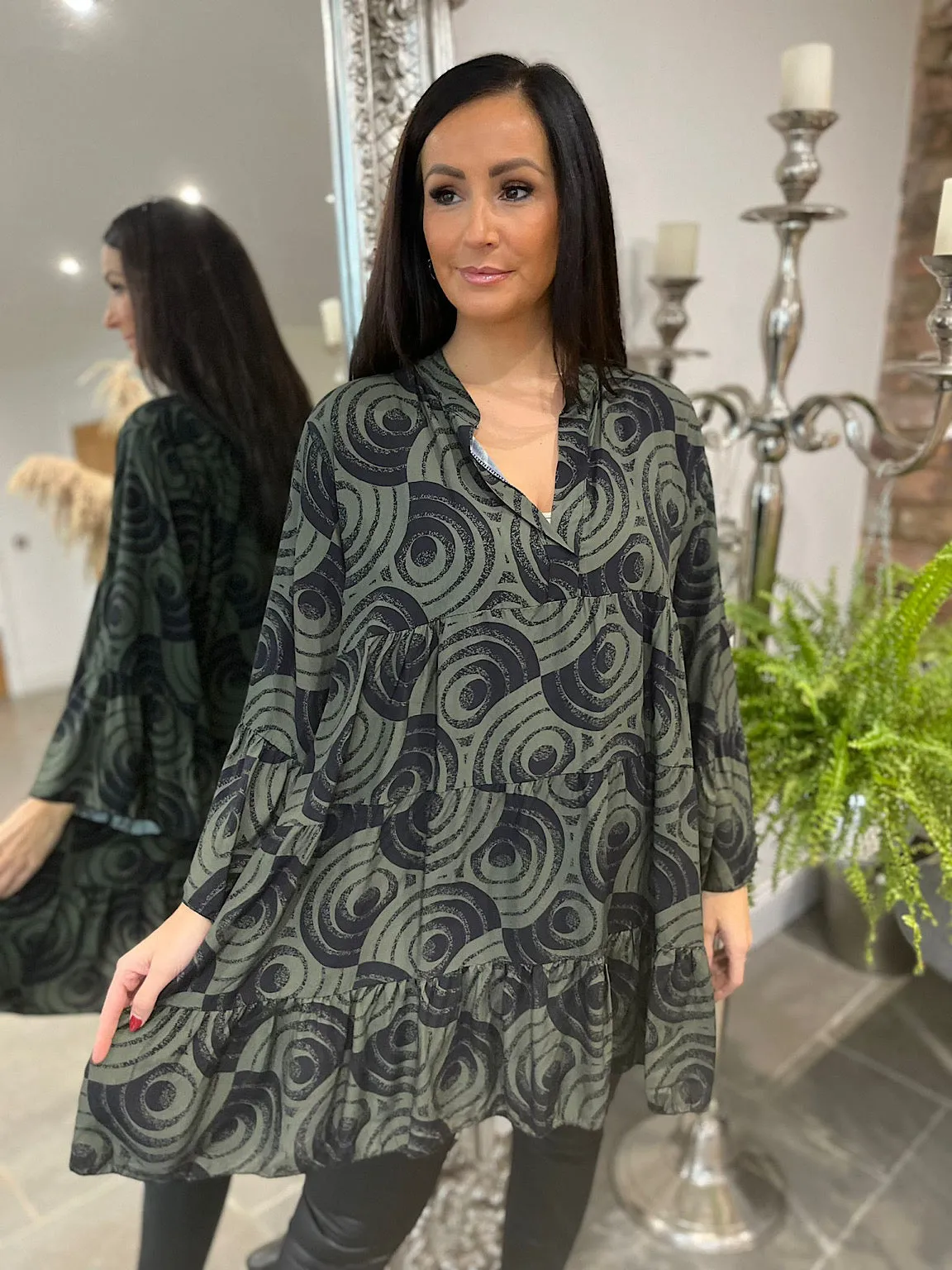 Tiered Circle Pattern Tunic Maura