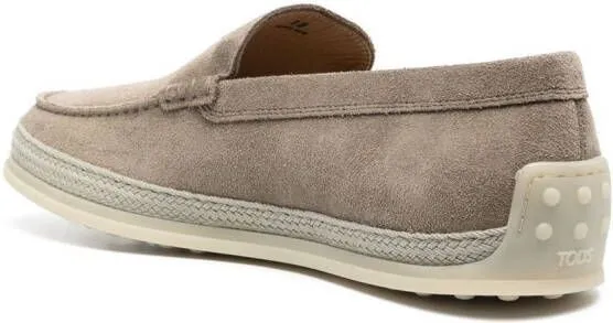 Tod's round-toe slip-on loafers Neutrals