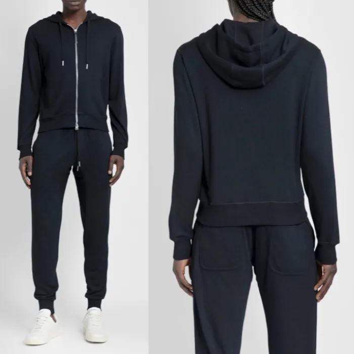 TOM FORD  |Long Sleeves Plain Cotton Designers Hoodies