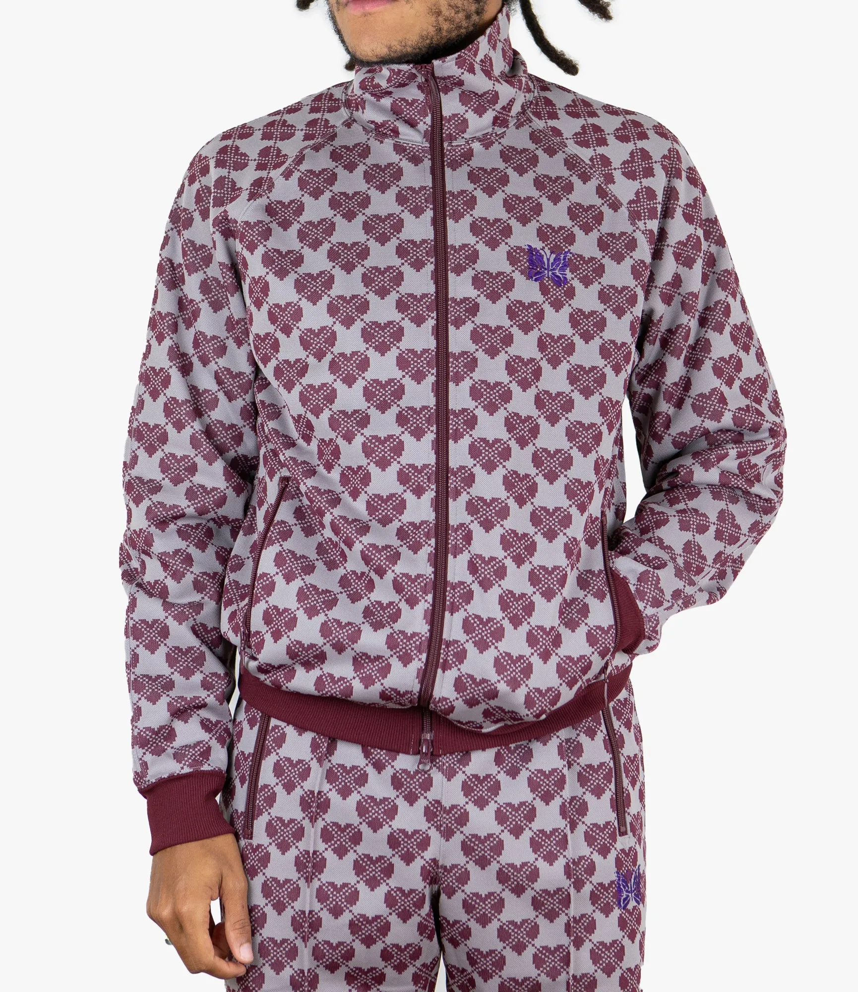 Track Jacket – Heart Jacquard Polyester