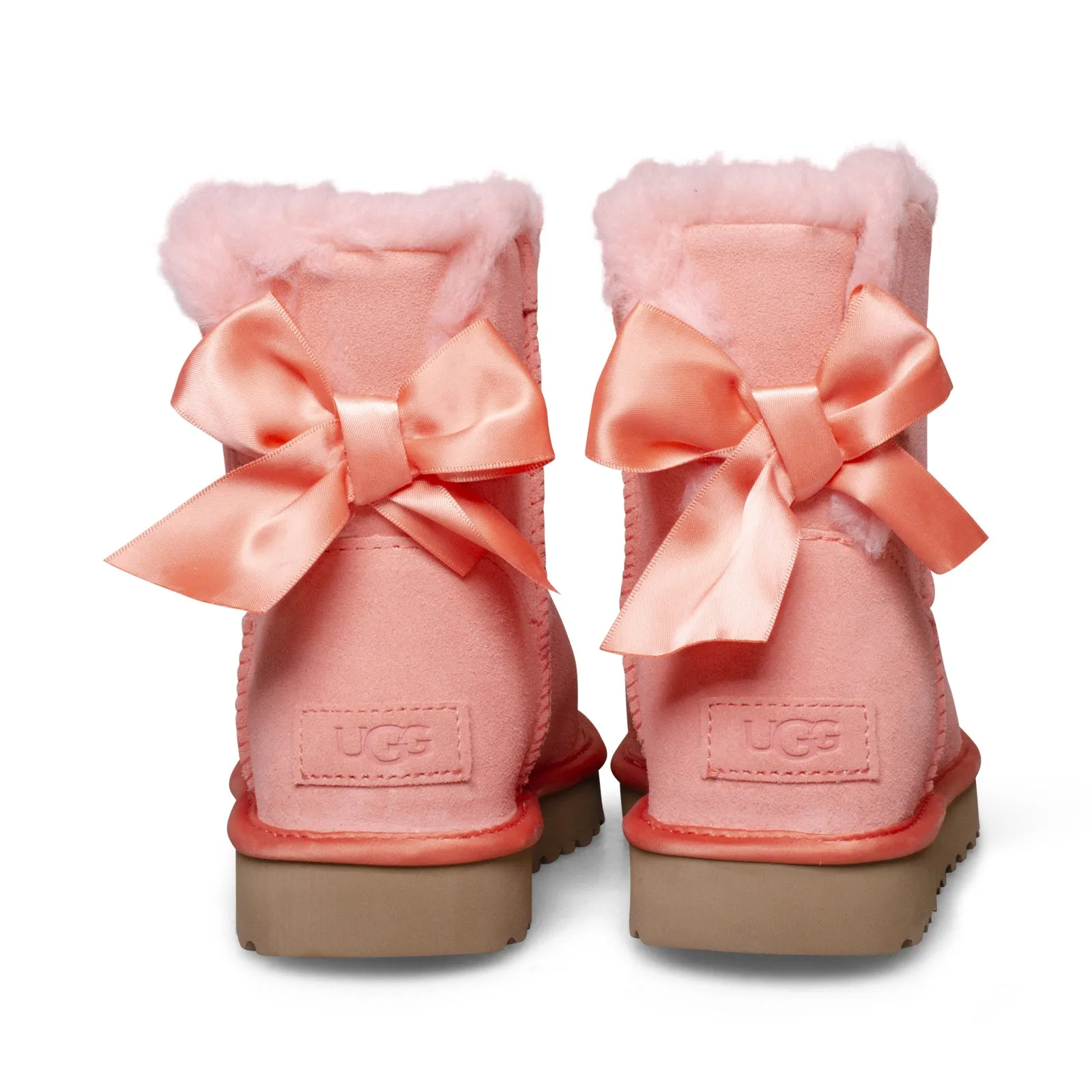 UGG Mini Bailey Bow Satin Shell Pink Boots - Women's