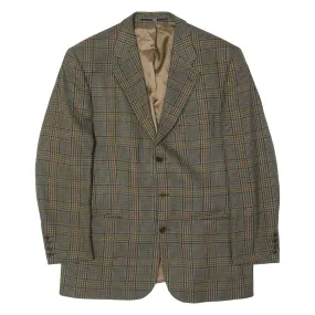 VALENTINO Mens Blazer Jacket Green Wool Plaid L