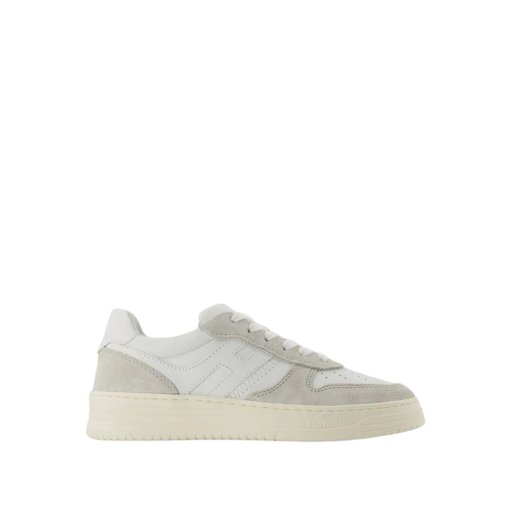 Vintage-Inspired Leather Sneakers - Bianco