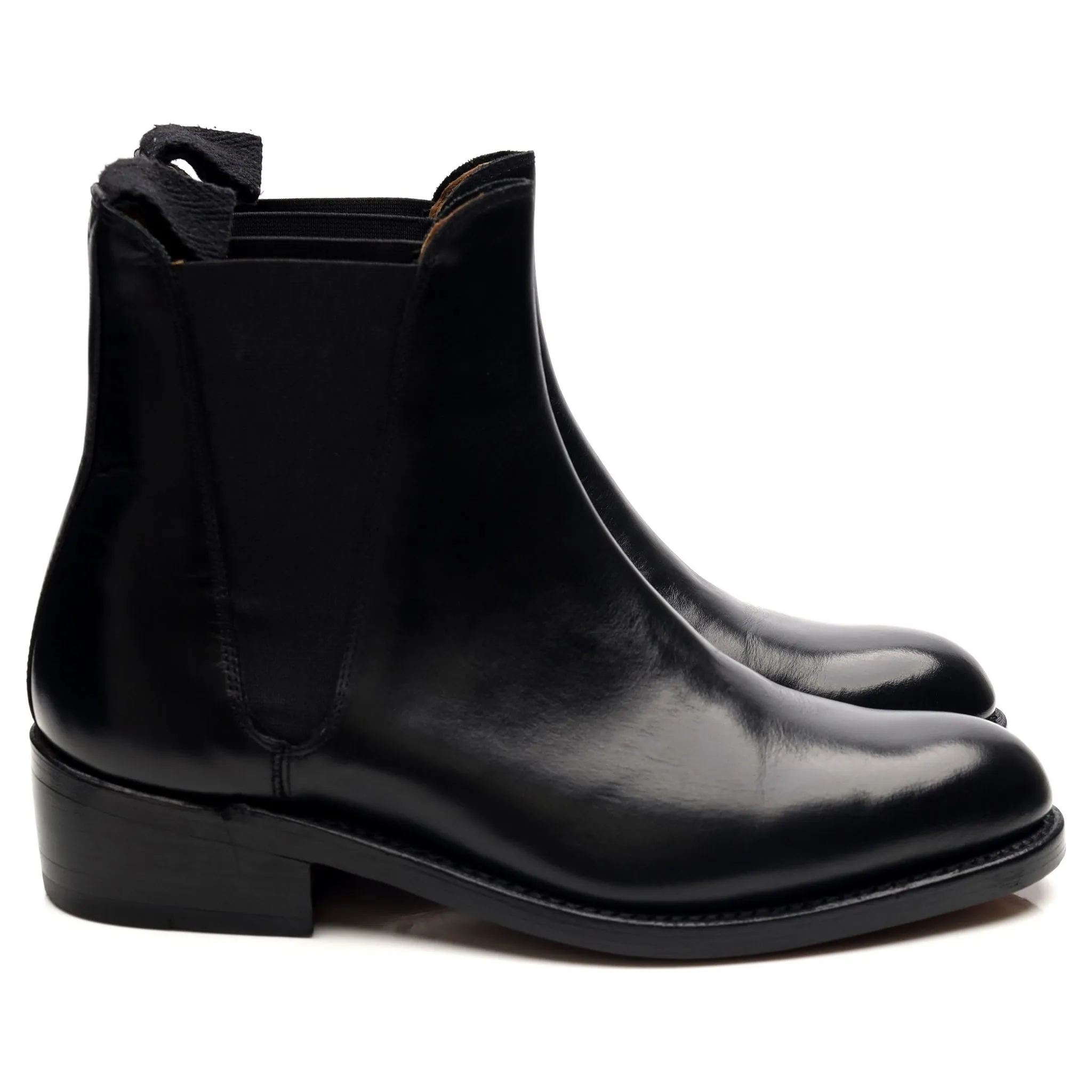 Women's 'Nora' Black Leather Chelsea Boots UK 6