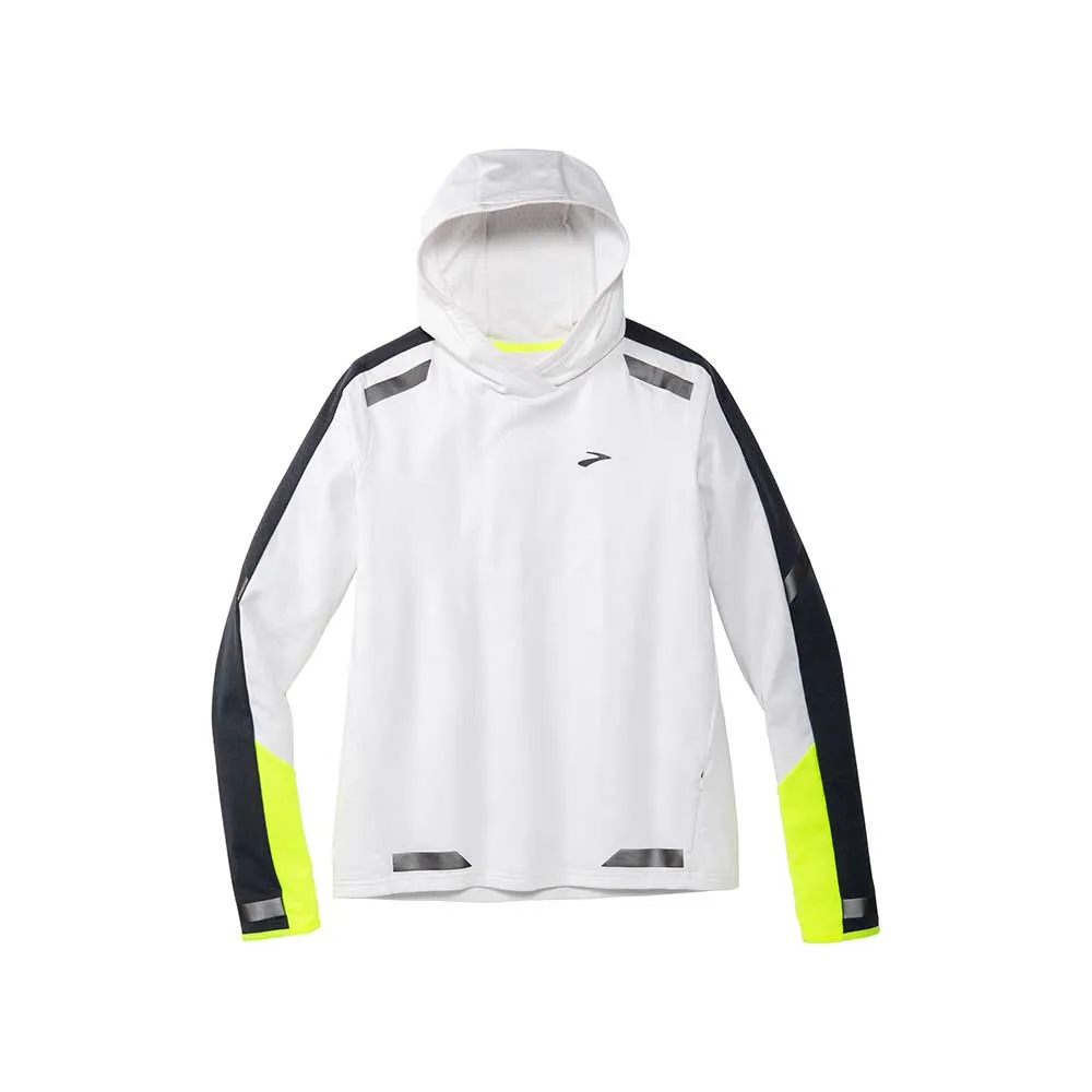 Women's Run Visible Thermal Hoodie - White/Asphalt/Nightlife