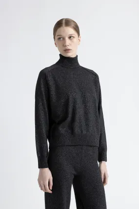 Wool and cashmere high neck sweater