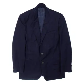 YVES SAINT LAURENT Mens Blazer Jacket Blue Wool Striped M