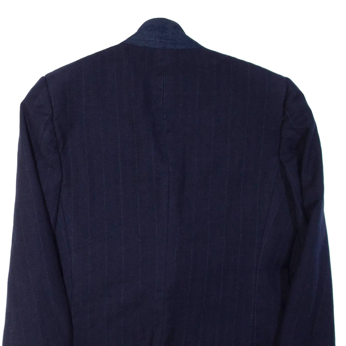 YVES SAINT LAURENT Mens Blazer Jacket Blue Wool Striped M