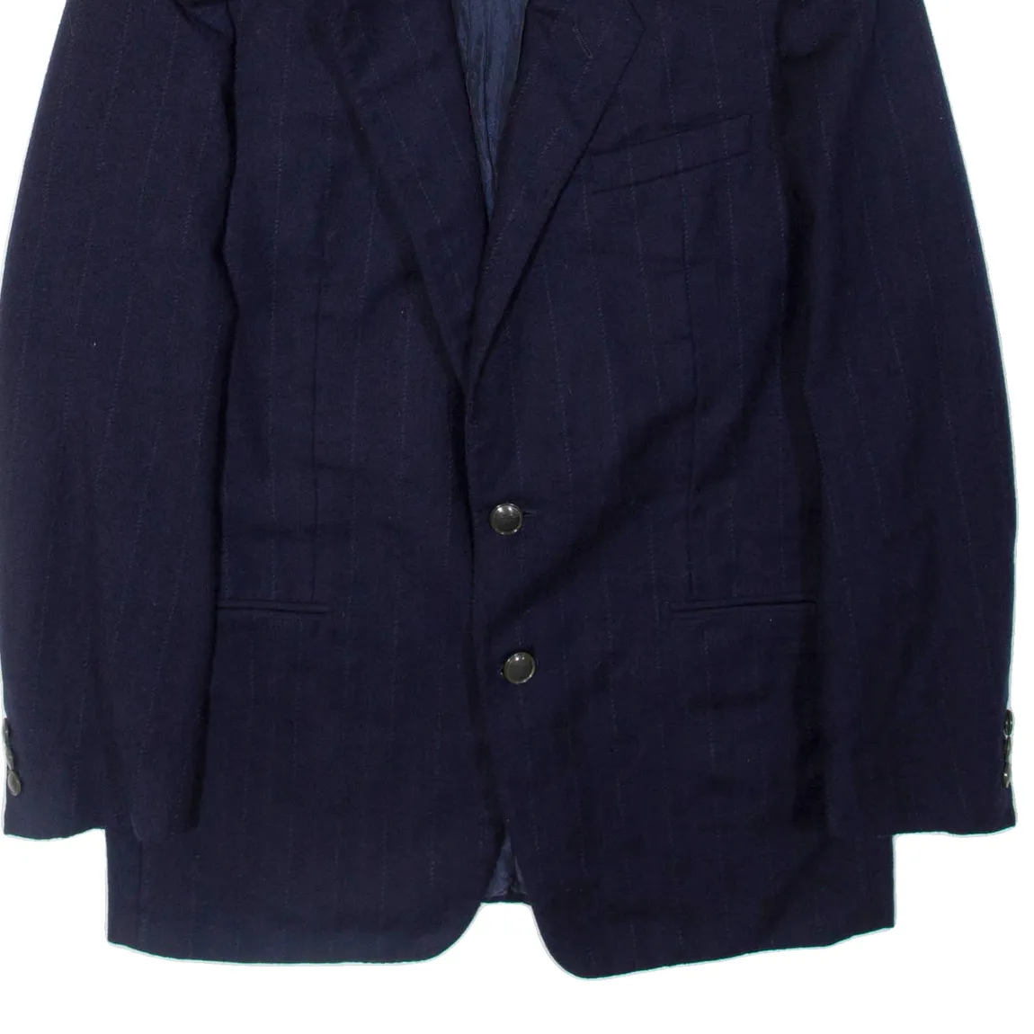 YVES SAINT LAURENT Mens Blazer Jacket Blue Wool Striped M