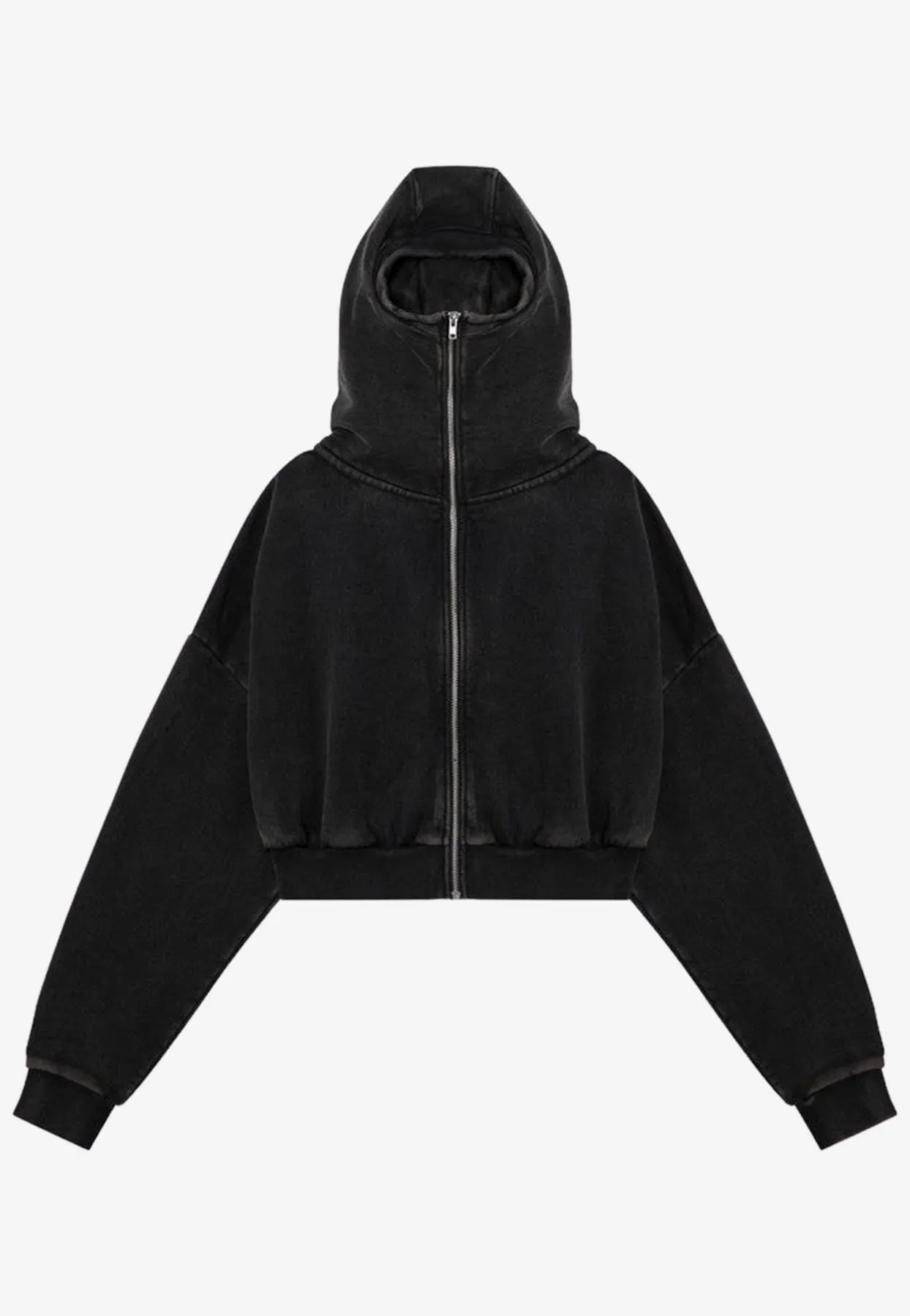 Zip-Up Cropped Hoodie